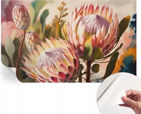 Dekoratív öntapadós fotótapéta Hálószobába Protea virágok 416x254 cm