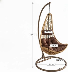 Sárga függőszék AMAZONIA állvánnyal