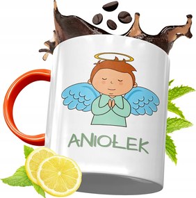 Narancssárga Bögre Gyerekeknek Gyereknapra, fényképes nyomattal