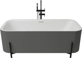 Aura szabadonálló kád_75x170_Titanio Metallic/Blanco Mate