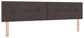 Boxspring ágy matraccal sötétbarna 200 x 200 cm szövet