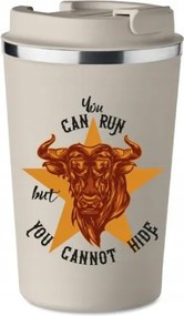 Prémium Termo Bögre bézs férfi napi ajándék Bika Bull Mma KT_340