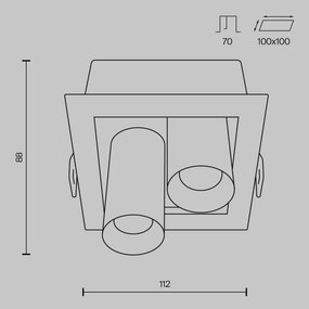 Maytoni Magnum DL094-02-7W3K-W 1x14W/LED 3000K 1250lm IP20