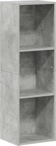 vidaXL betonszürke szerelt fa könyv-/TV-szekrény 36 x 30 x 114 cm
