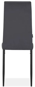 Antracitszürke bársony étkezőszék szett 2 db-os Becca – Støraa