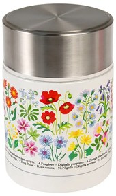 Krémszínű-ezüstszínű ételtartó gyerek termosz 450 ml Wild Flowers – Rex London