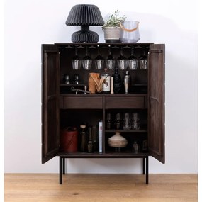 Sötétbarna szekrény 90x130 cm Latina – Unique Furniture