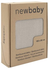 Bambusz kötött takaró New Baby 100x80 cm light grey