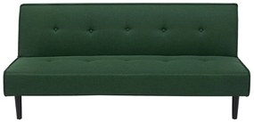 Sötétzöld kárpitozott kanapéágy VISBY Beliani