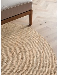 Natúr színű juta kerek szőnyeg ø 160 cm Bouclé Jaipur – Hanse Home