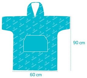 Towee Surf poncho MONO Bubblegum rózsaszín, 60 x90 cm, 60 x 90 cm