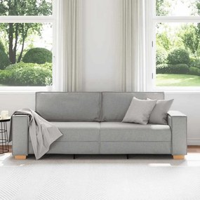 3 személyes, felhőszürke szövetkanapé 180 cm