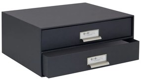 Birger sötétszürke kétszintes irattartó, 33 x 22,5 cm - Bigso Box of Sweden