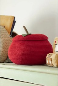 Piros textil játéktároló kosár ø 28x20 cm Apple – Lorena Canals