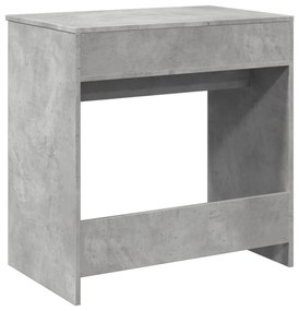 betonszürke fésülködőasztal tükörrel 73 x 46,5 x 120 cm