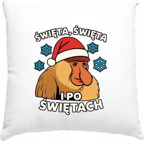 Karácsonyi párna hordozóval, fehér