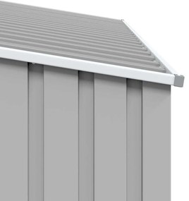 szürke horganyzott acél kerti tűzifatároló 245 x 98 x 159 cm