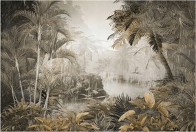 Divatos Flizelin Tapéta Ragasztóval Fali 3D Trópusi erdő 104x70 Ragasztó