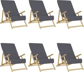 vidaXL 6 db antracitszürke 400 GSM szövet strandtörölköző 60 x 135 cm