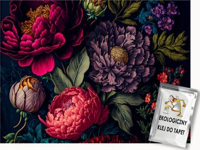 Fotótapéta Flizelina Virágok Peonie Bazsarózsa Krizantém Glamour 350x250 ragasztó