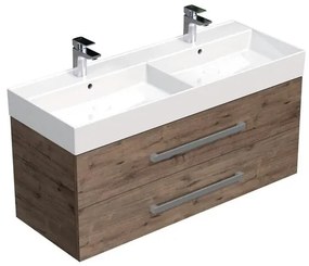 SAT Cube Way Fürdőszobaszekrény mosdóval 120x53x46 cm Wellington tölgy matt CUBE461202DWSAT