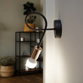 Fali lámpa TUBE 1xE27/15W/230V fekete