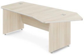 TopOffice Premium ergonomikus asztal 227,1 x 109,6 cm, jobb, világos akác