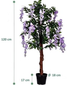 PLANTASIA Műnövény Wisteria 120 cm kék-lila