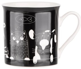 Altom Porcelán hűvös baráti bögrés, 250 ml, fekete