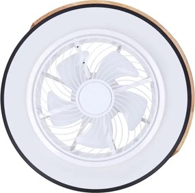Brilagi LED dimmeres lámpa ventilátorral 30W 230V 3000-6500K fekete/tölgy +távirányító