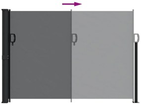 fekete kihúzható oldalsó napellenző 140 x 300 cm