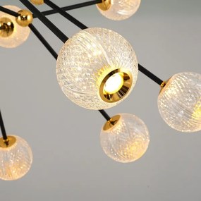 GELA LED rúdos csillár 16xLED/5W/230V 3000K fekete/arany