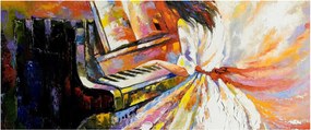 Kép - Egy nő zongorázása (120x50 cm)