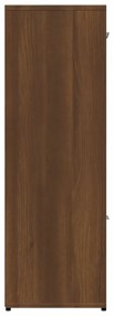 barna tölgyszínű szerelt fa könyvszekrény 90 x 30 x 90 cm