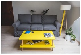 KORO fehér dohányzóasztal alsó polccal - Ragaba