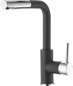 Mosdó Csaptelep Kihúzható Kifolyócső mosogató csaptelep fekete Prémium