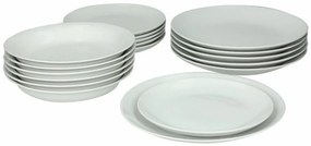 Tognana 18 darabos Étkészlet, Metropolis Bianco, porcelán, fehér