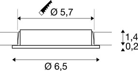 SLV DL 126 112221 Beépíthető spotlámpa 1xLED 3000K 170LM IP20