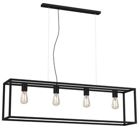 Csillár zsinóron FRAME 4xE27/60W/230V fekete