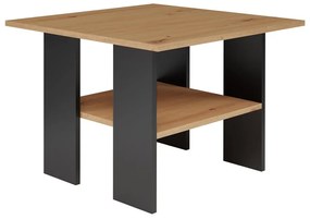 Aldabra MIX Moderna dohányzóasztal, 60x45x60 cm, tölgy-fekete