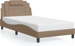 vidaXL cappuccino színű műbőr ágykeret Viana matrac nélkül 100x200 cm