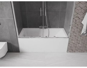 Mexen Velar Duo, 2 szárnyas eltolható kádparaván 150 x 150 cm, 8mm átlátszó üveg, króm profil, 896-150-000-02-01