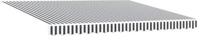 Antracitszürke és fehér kézzel kihúzható napellenző 400 x 300cm