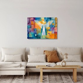 Üveg kép - Geometrikus angyal (70x50 cm)