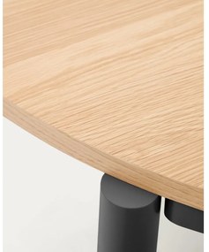 Natúr színű bővíthető étkezőasztal tölgyfa dekoros asztallappal 90x120 cm Montuiri – Kave Home