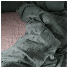 Rózsaszín-barna len lepedő 180x260 cm Ashes of Roses – Linen Tales