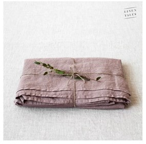 Rózsaszín-barna len lepedő 180x260 cm Ashes of Roses – Linen Tales