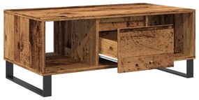 antik fa színű szerelt fa dohányzóasztal 90 x 50 x 36,5 cm