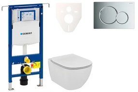 Fali WC szett Geberit előtétfalas szereléshez + Ideal Standard Tesi WC 111.355.00.5NF2