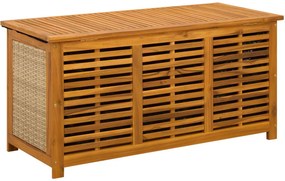 vidaXL Kerti Tároló Doboz 185 L Tömör Akácfa 113 x 50 x 56 cm Bézs